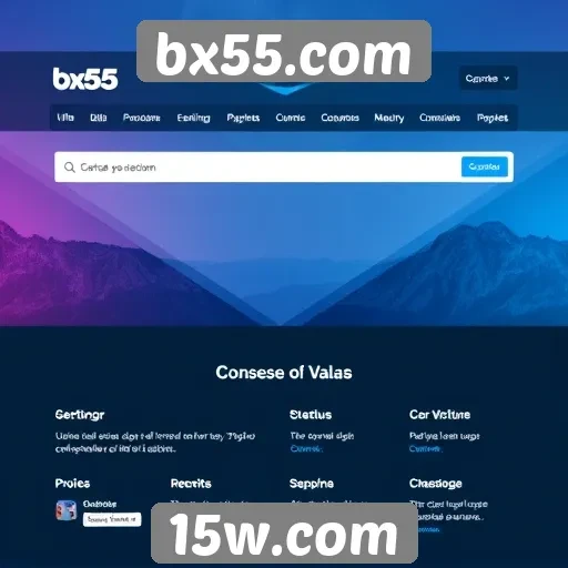 Explorando a interface do bx55.com